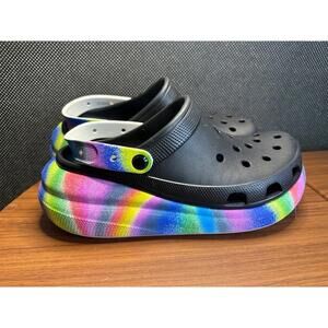 Crocs Classic Crush Spray Dye Black SIZE:12